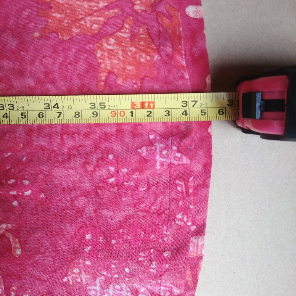Island Girl Antigua West Indies long asymmetrical pink maxi skirt rayon Small - Picture 10 of 13